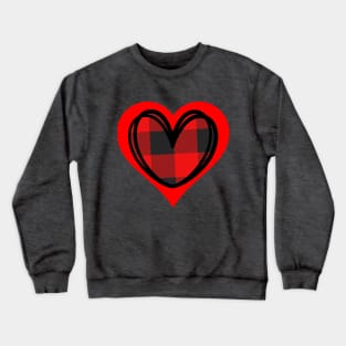 Checked Love Crewneck Sweatshirt